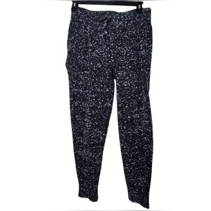 Anthropologie MOTH Black White Gray Speckle Textured Wool Blend Jogger Sz Med